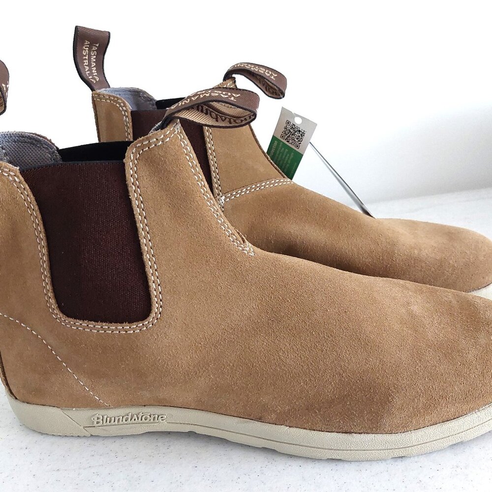 Blundstone 1396 Women's Suede Soft Boots Beige Eva Sand Size 10 US Men size 8